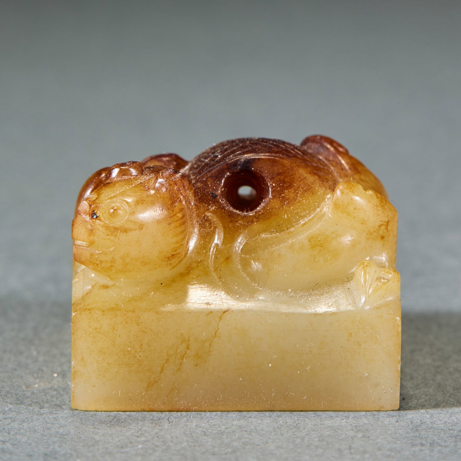 Han Dynasty Turtle Button Jade Seal - 2