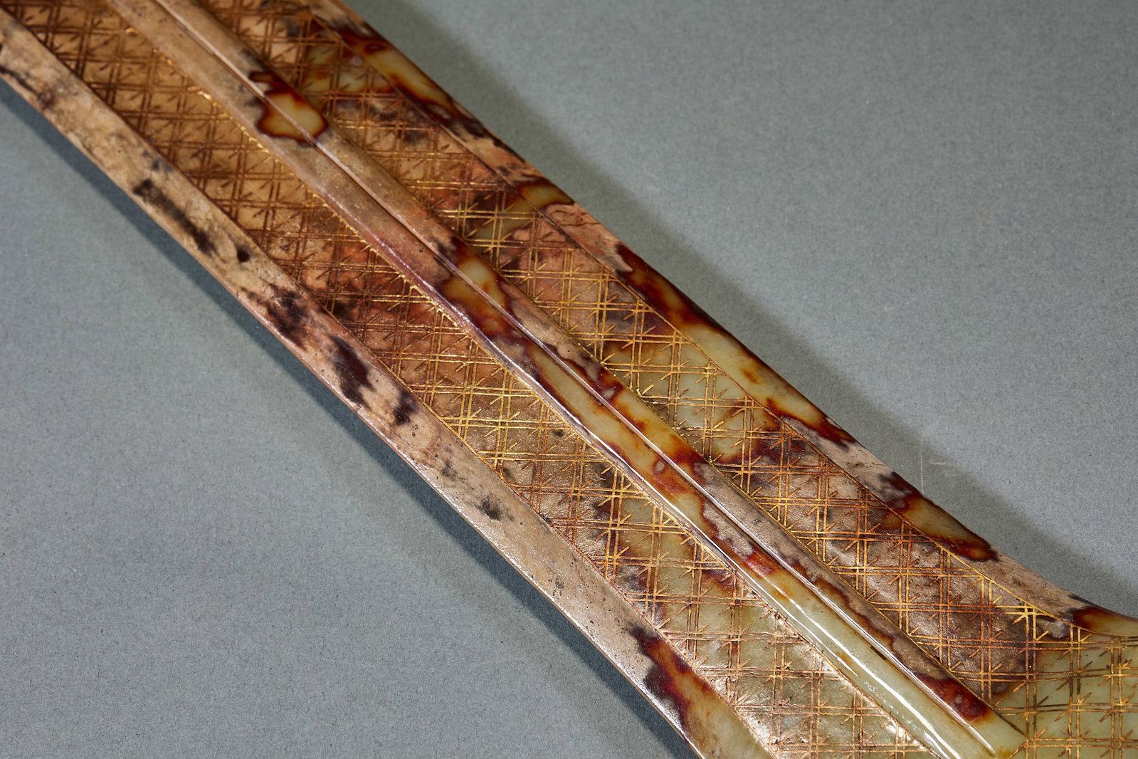 Archaic Jade Sword Sheath, A Pair - 3