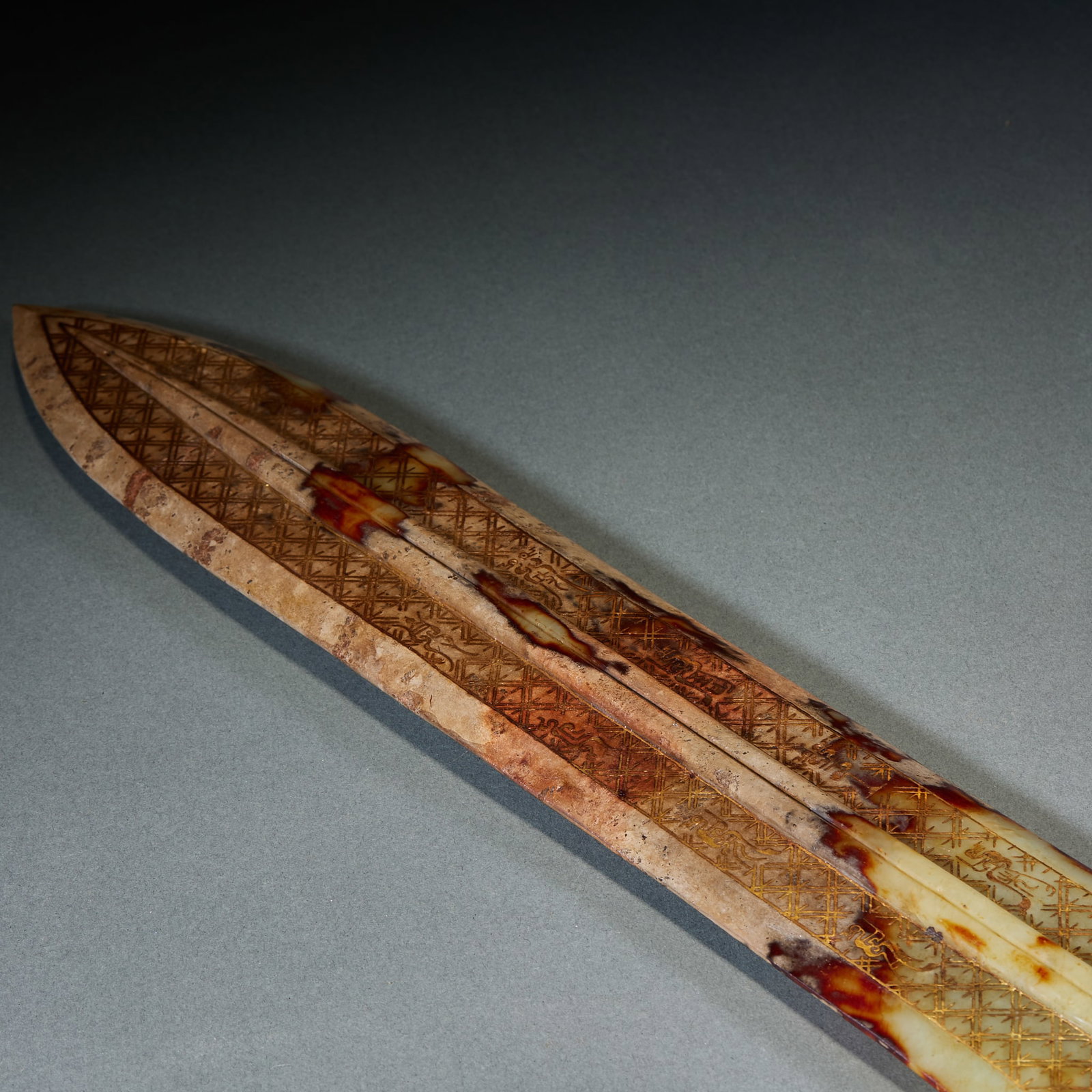 Archaic Jade Sword Sheath, A Pair - 5
