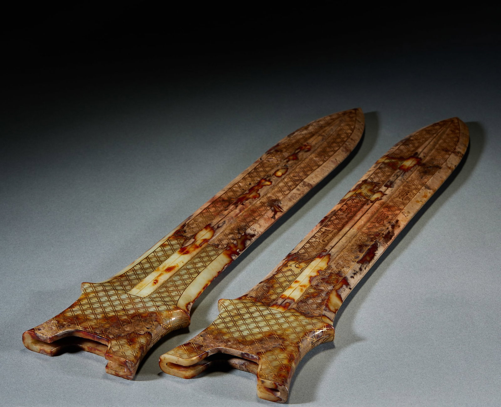 Archaic Jade Sword Sheath, A Pair - 6