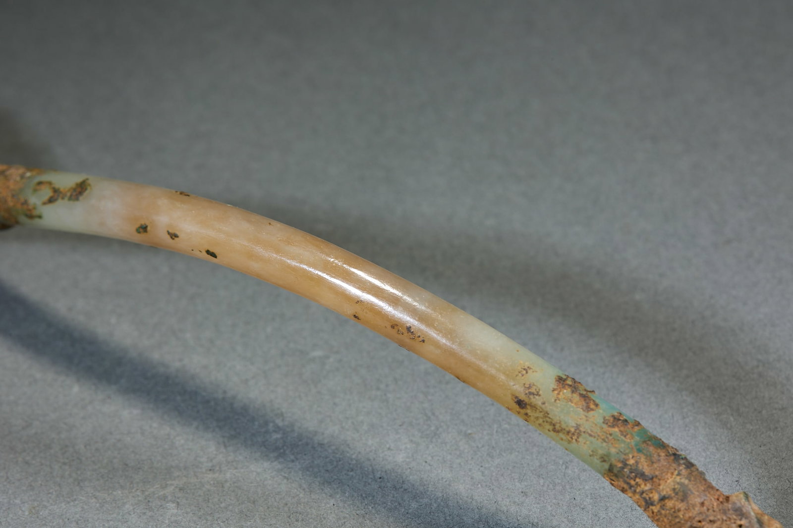 Jade Handled Gilt Openwork Incense Spoon - 4