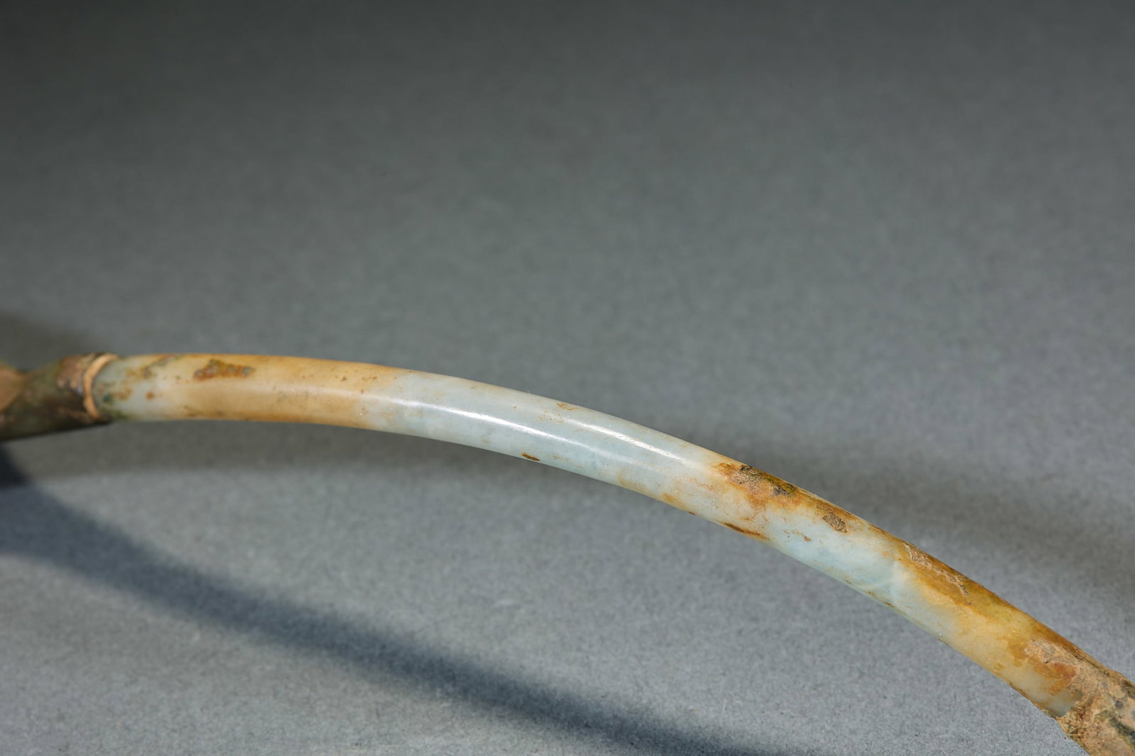 Jade Handled Gilt Incense Spoon - 3