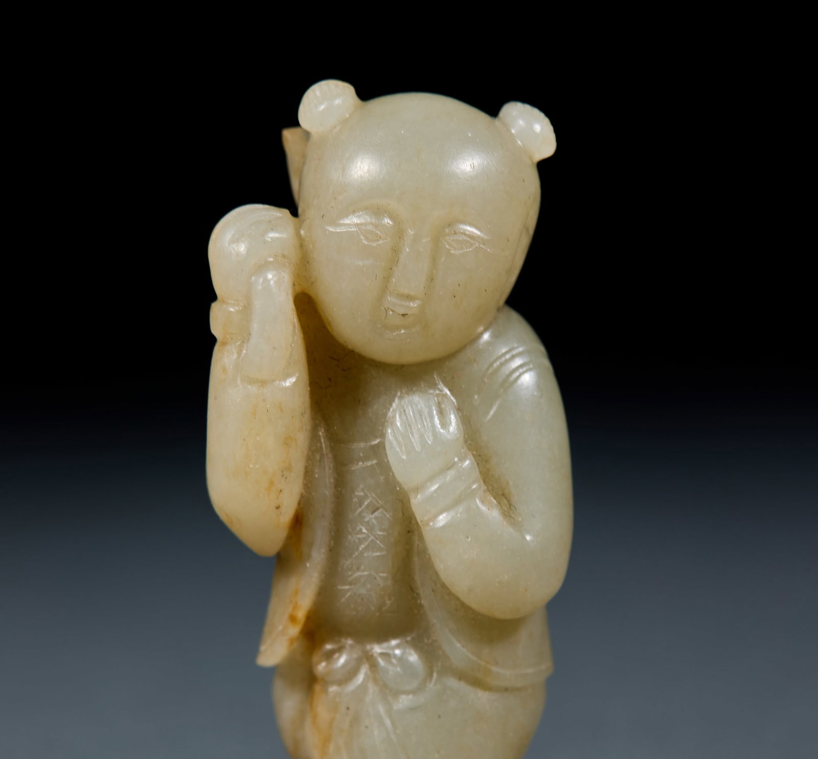 Hetian Jade Lotus Boy - 2