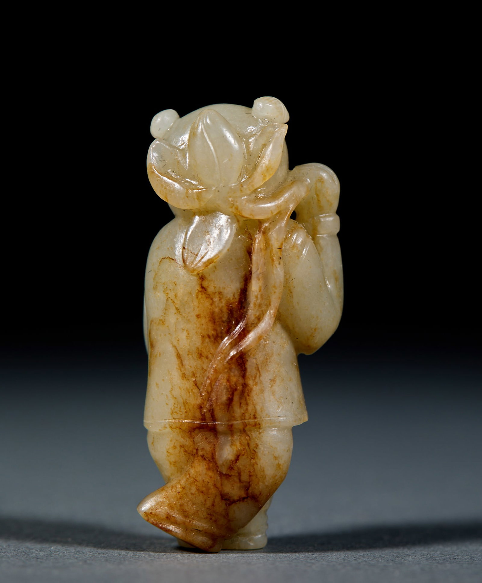 Hetian Jade Lotus Boy - 5