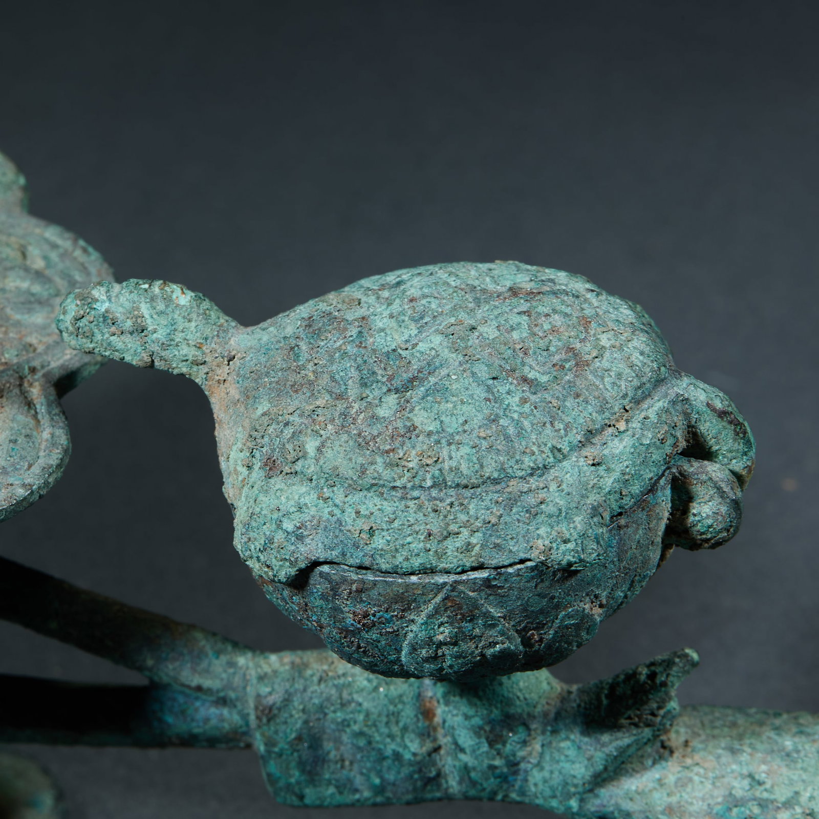 Bronze Longevity Turtle Handheld Candlestick - 3