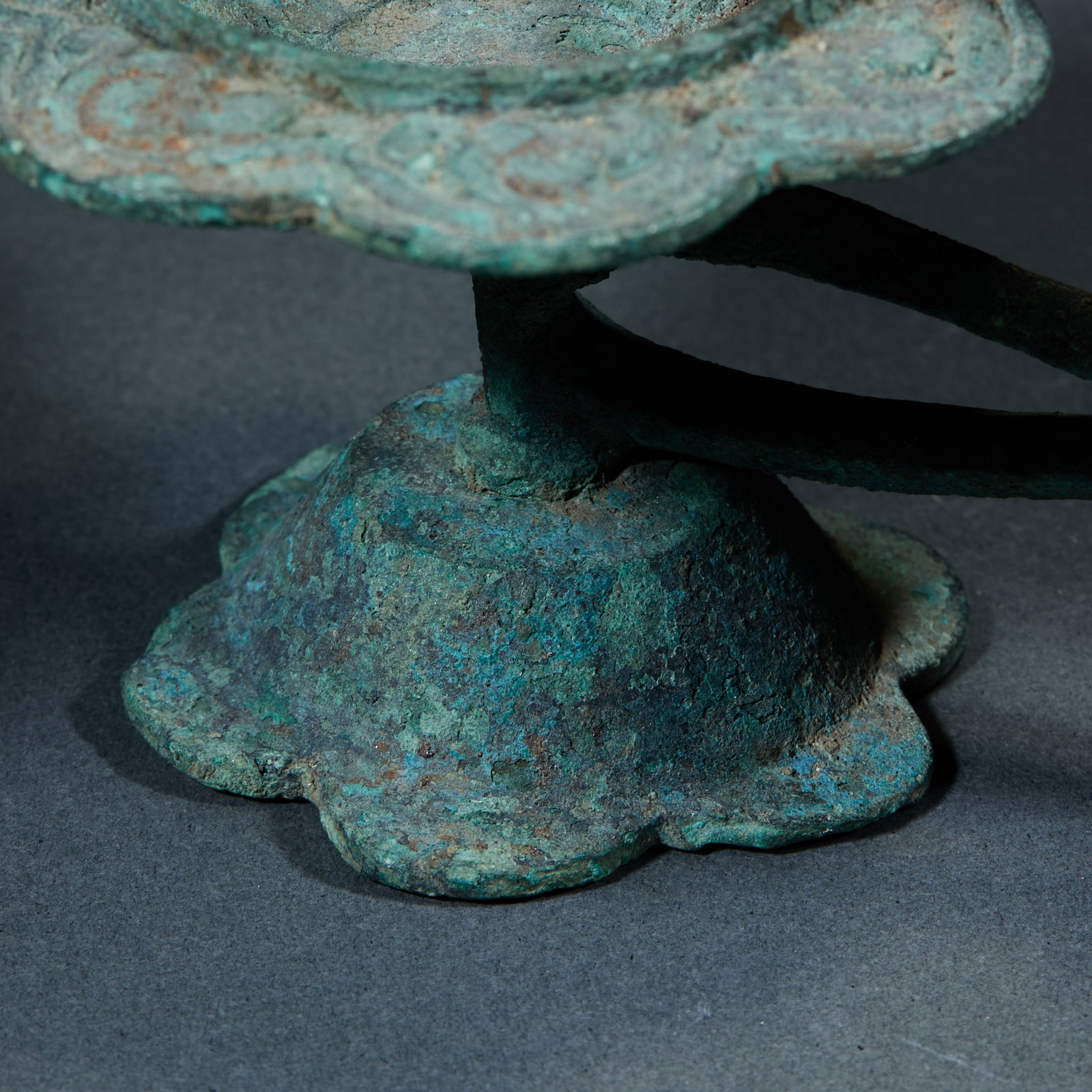 Bronze Longevity Turtle Handheld Candlestick - 5