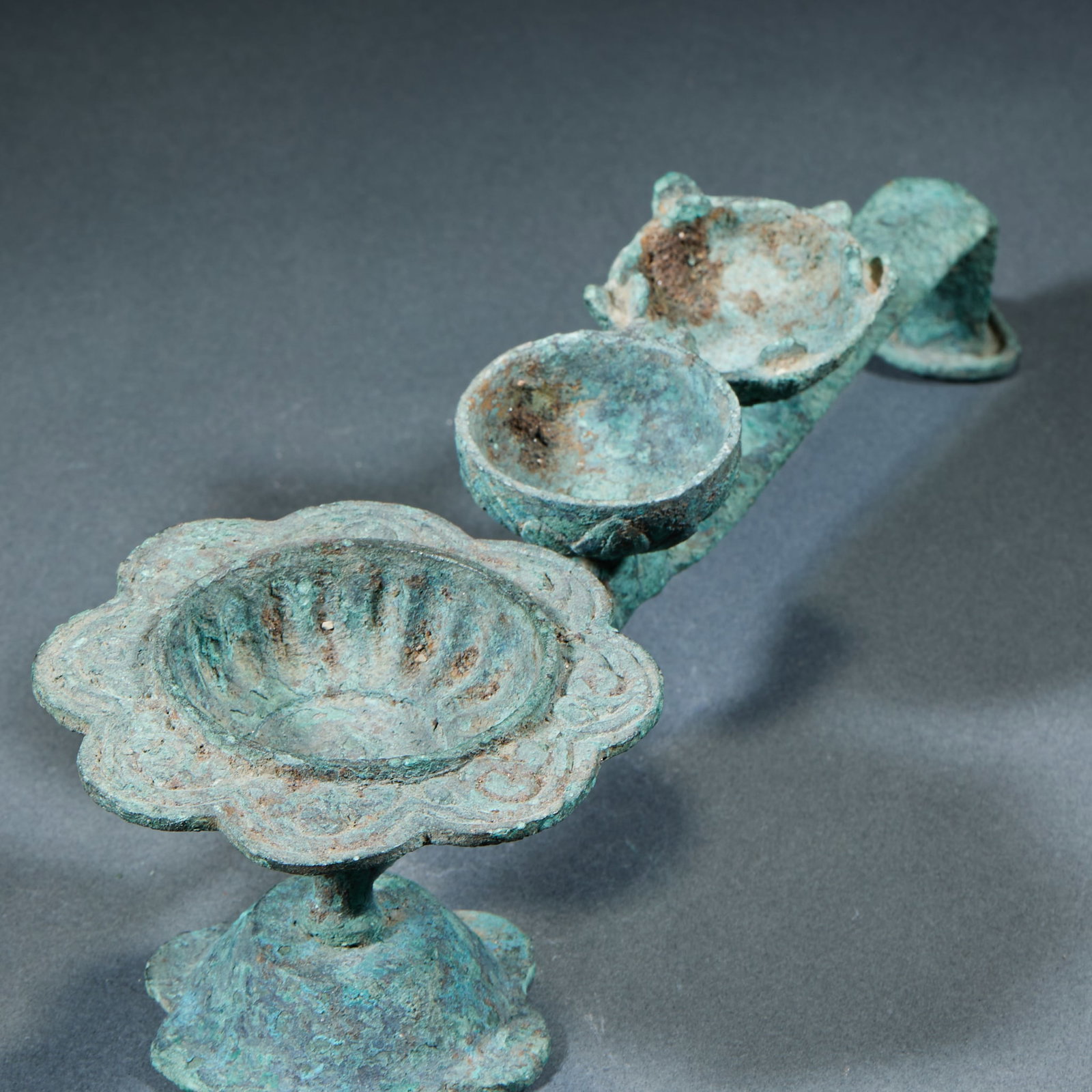 Bronze Longevity Turtle Handheld Candlestick - 8