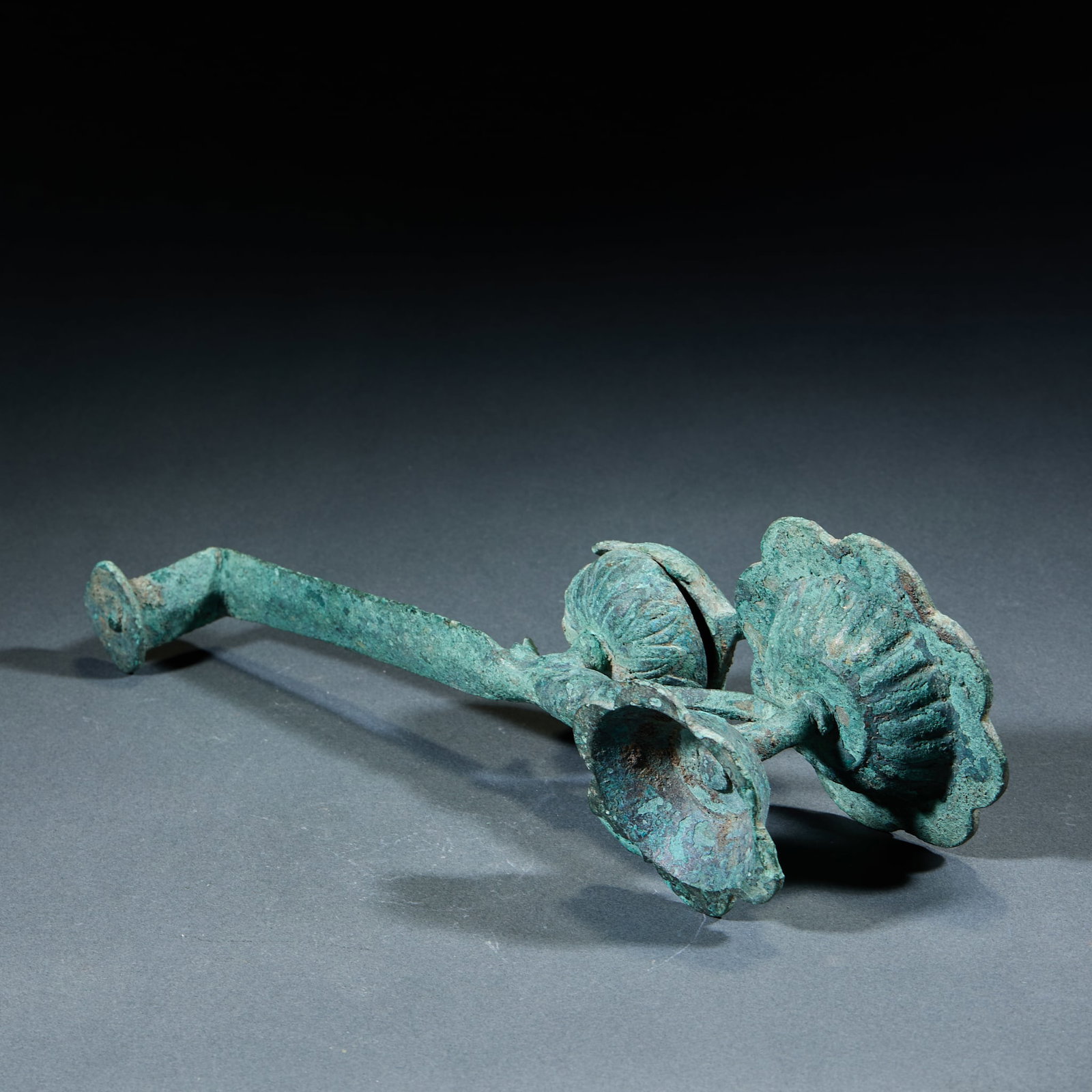 Bronze Longevity Turtle Handheld Candlestick - 9