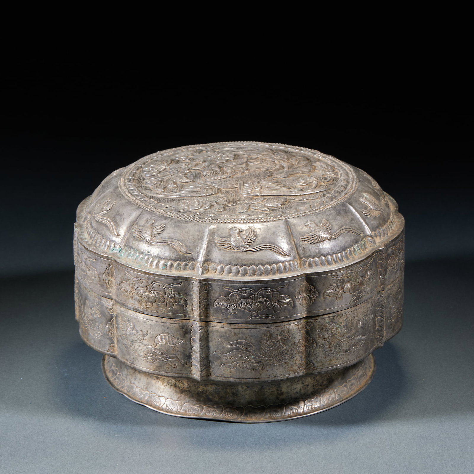 Pure Silver Phoenix Pattern Cover Box