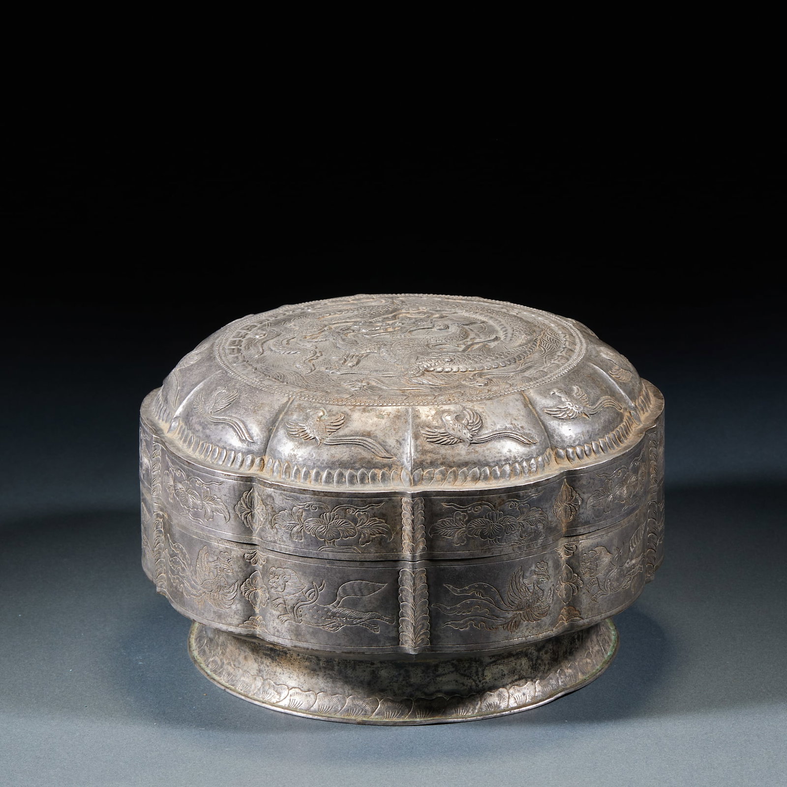 Pure Silver Dragon Pattern Cover Box (1 of 6)