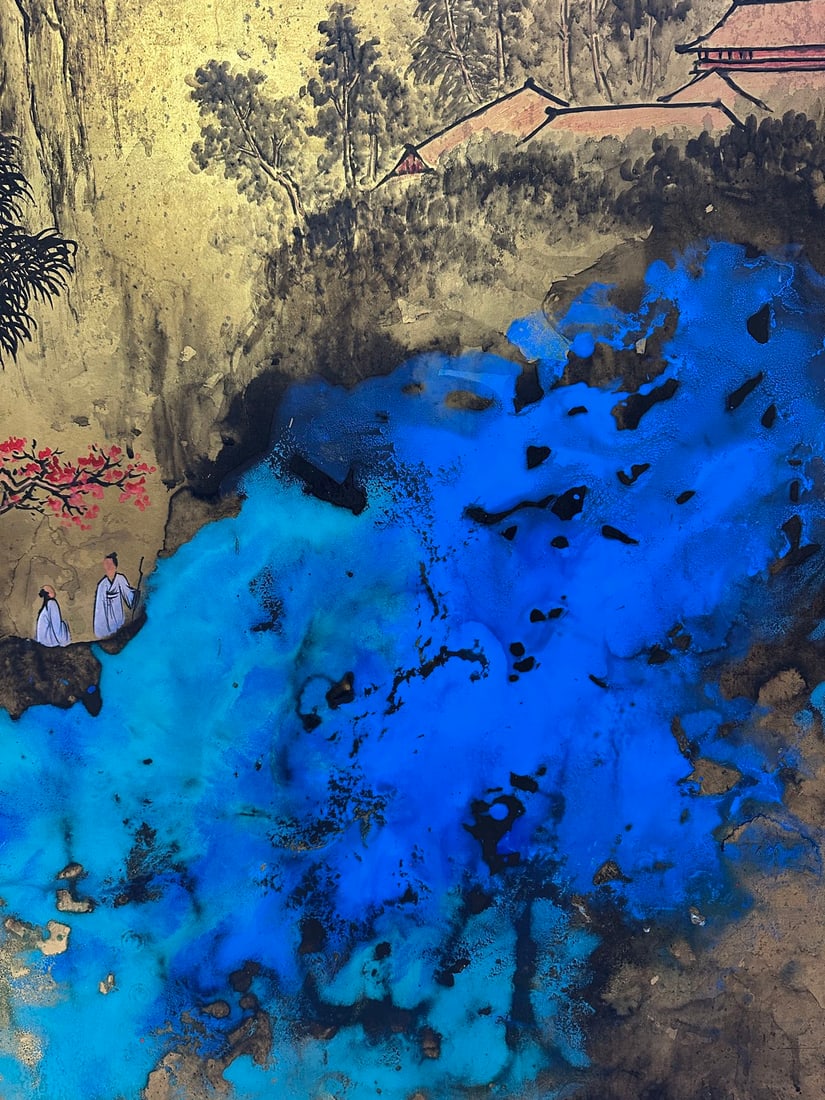 Zhang Daqian Splashed Ink Color Screen - 7