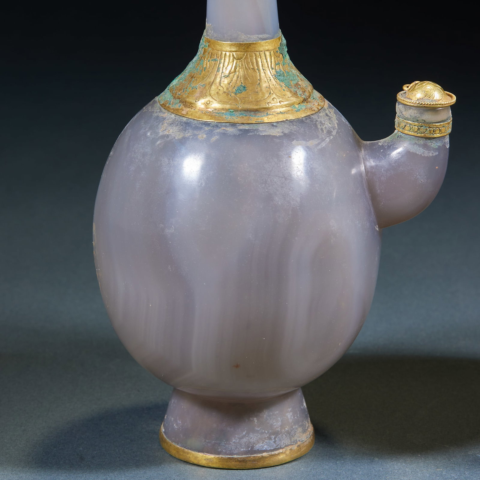 Agate Gold Wrapped Vase, A Pair - 2