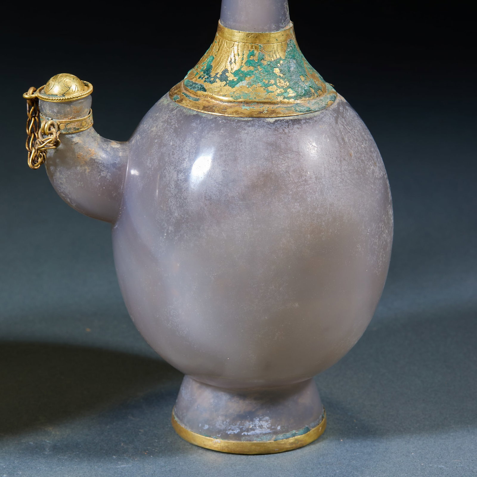 Agate Gold Wrapped Vase, A Pair - 3