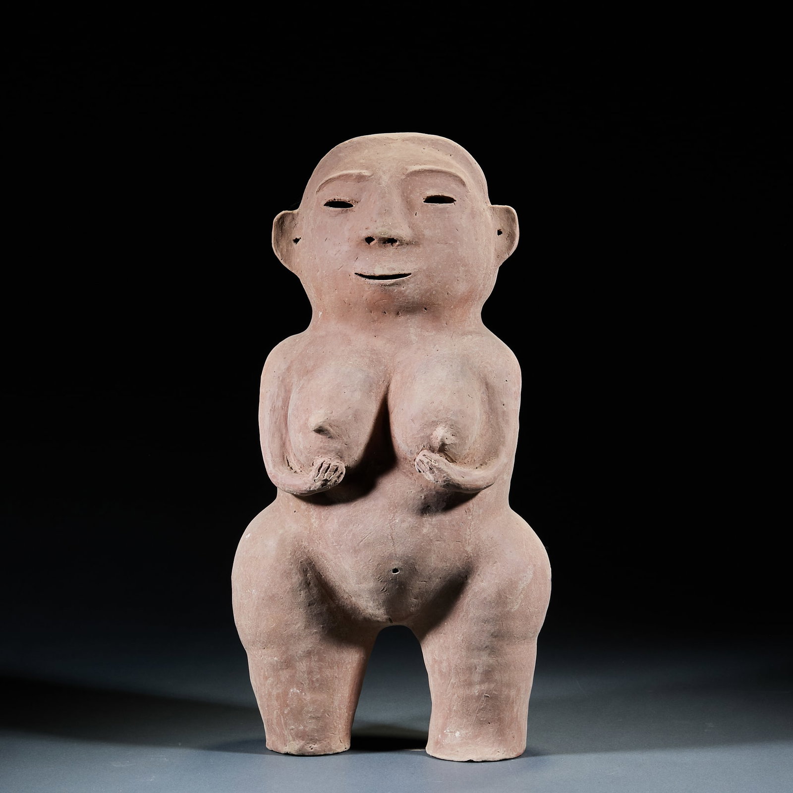 Xiajia Culture Pottery Figure: Xiajiadian Culture Pottery Figure: Height 41cm, length 20cm, width 14cm.