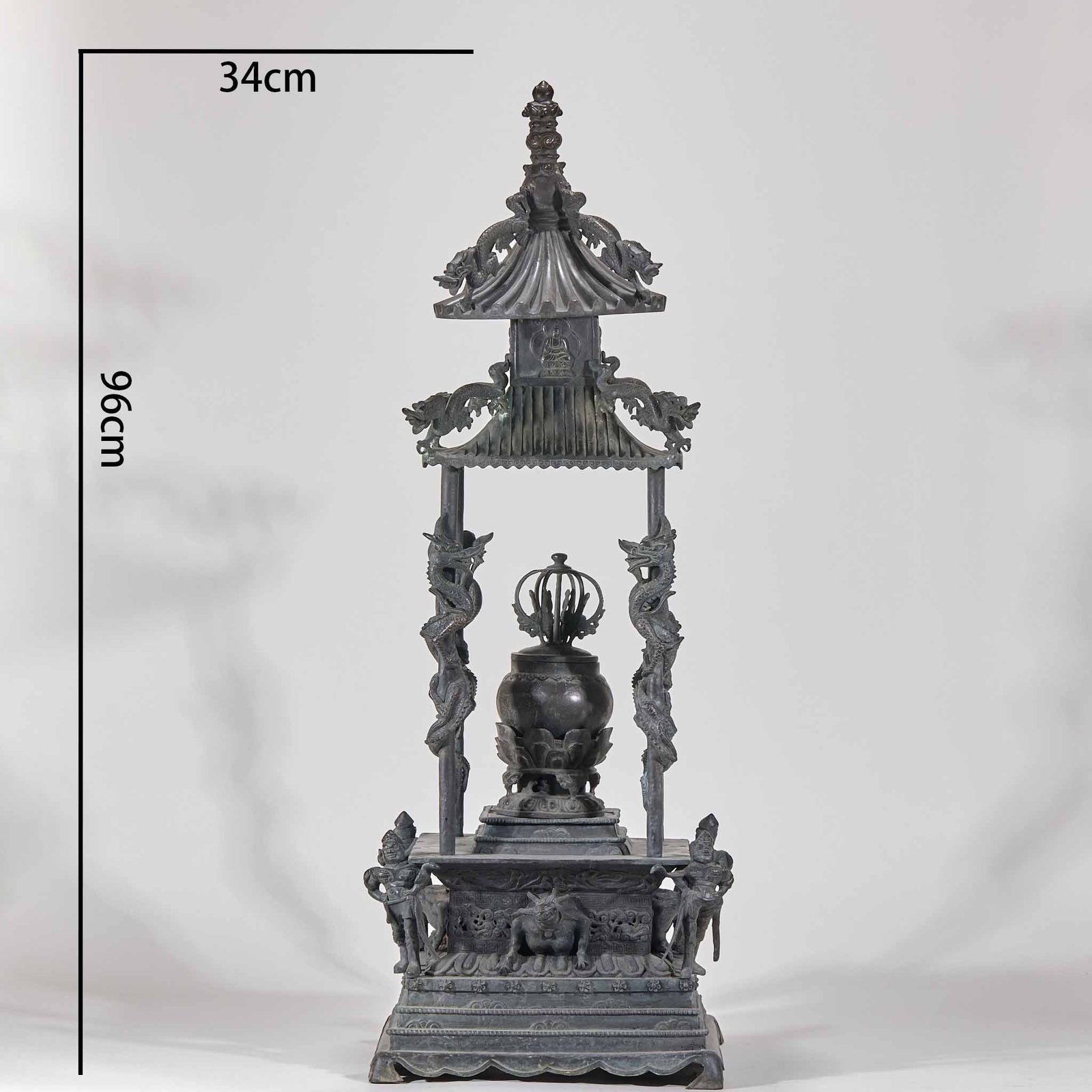 Pre-Ming Period Carved Dragon Buddhist Pagoda (1 of 11)