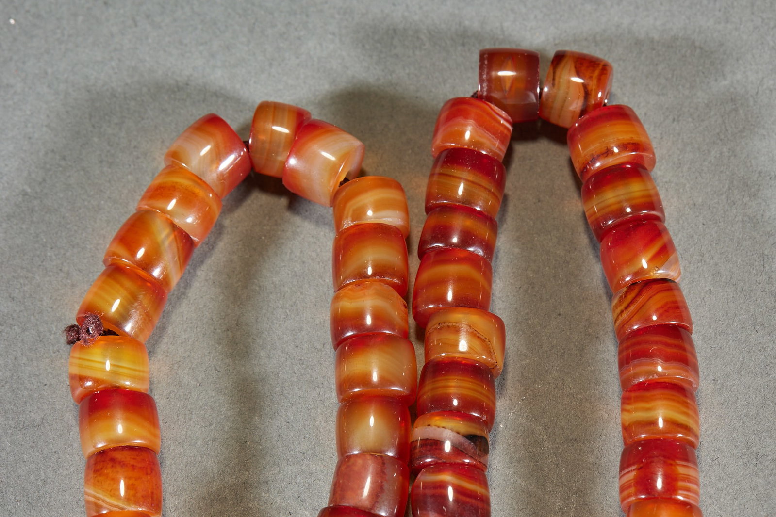 Two Agate Bracelets with 48 Beads Each - 2
