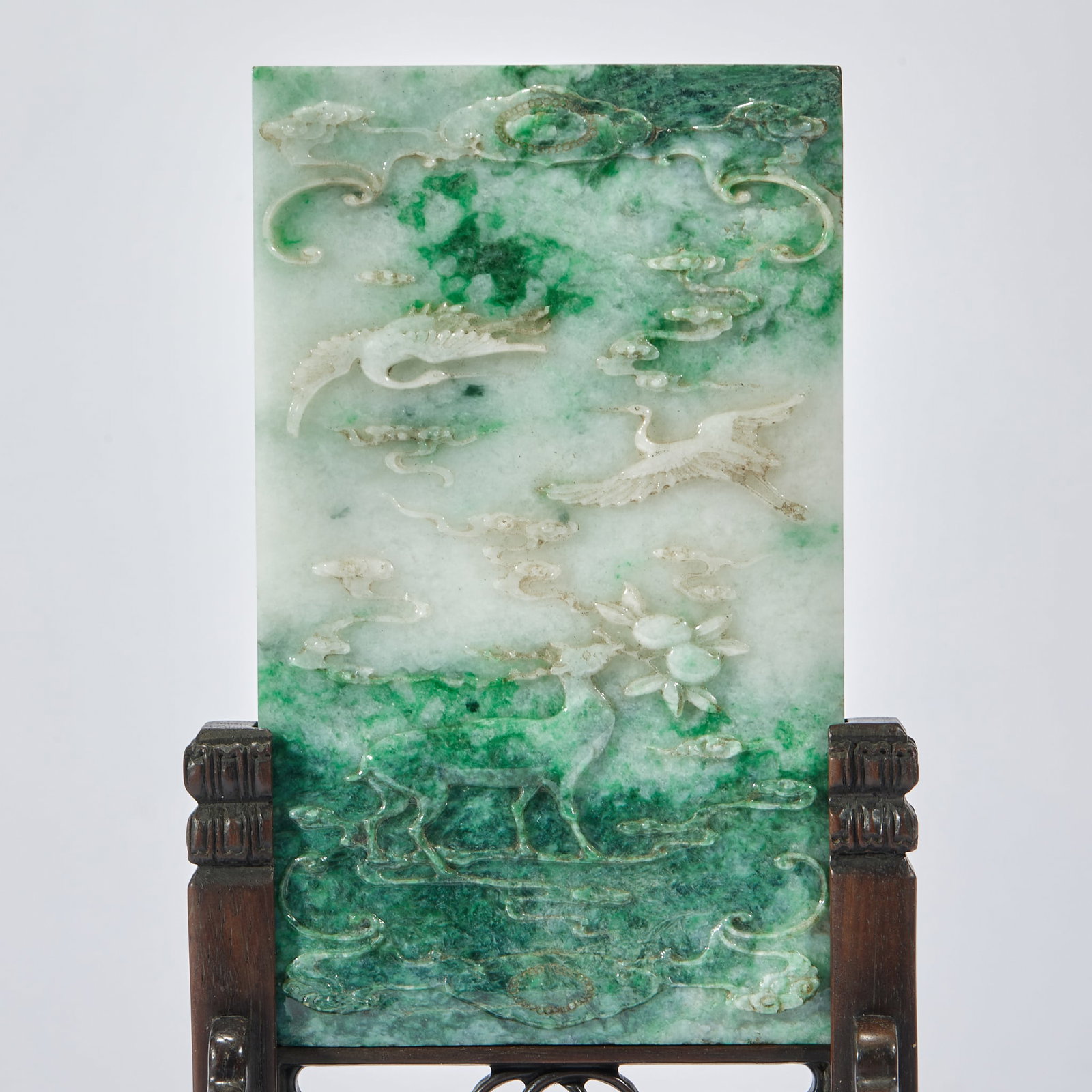 Qianlong Mark Jadeite Table Screen - 2