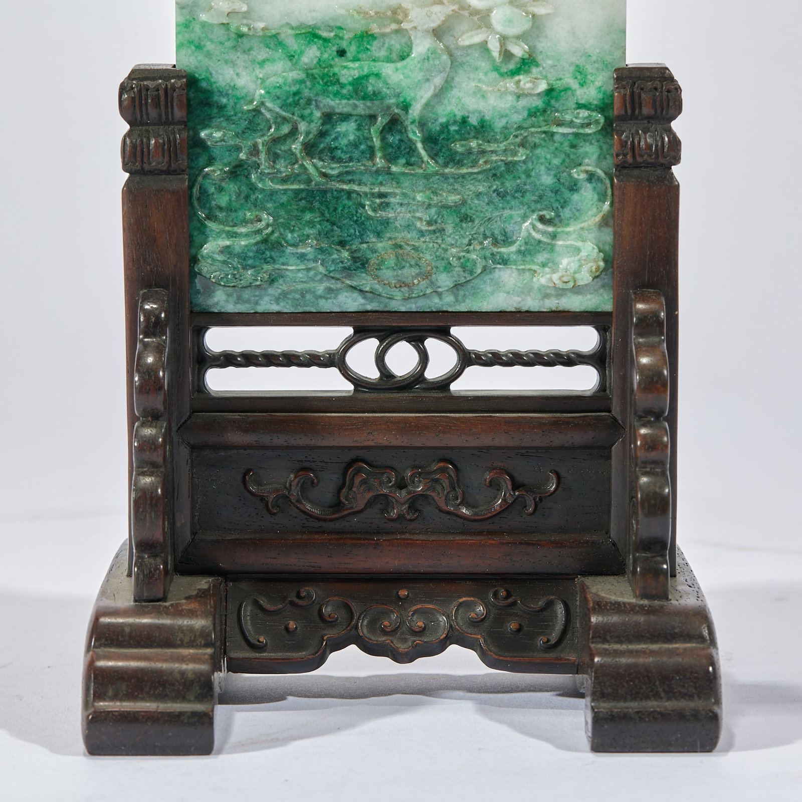 Qianlong Mark Jadeite Table Screen - 3