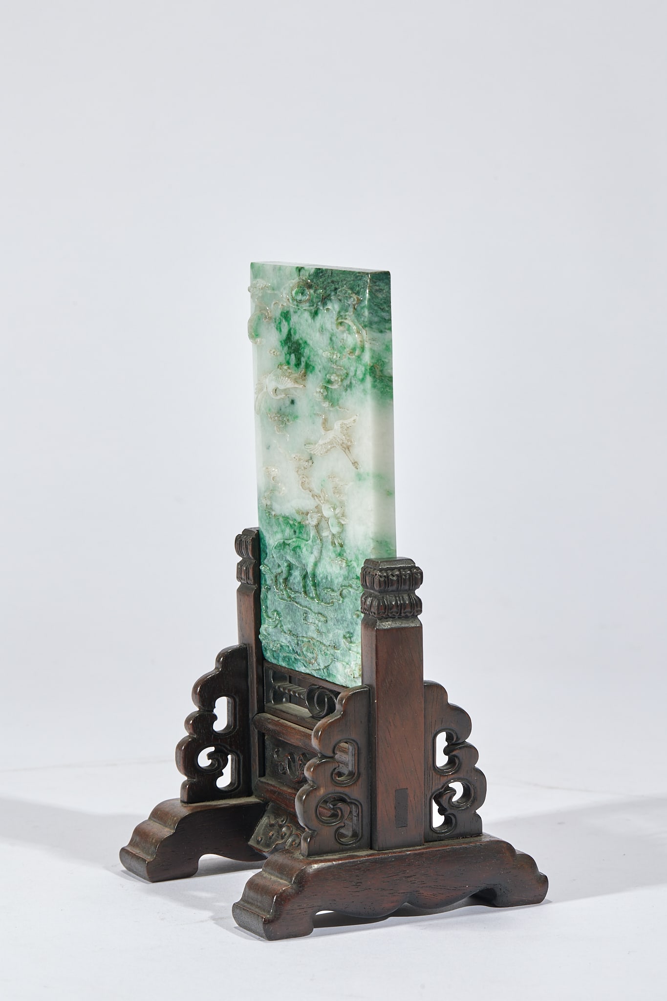 Qianlong Mark Jadeite Table Screen - 4