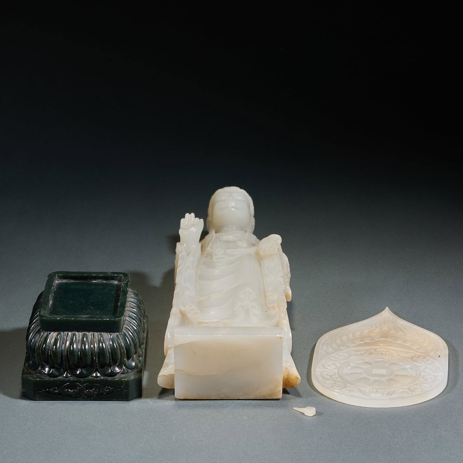 Hetian Jade Buddha Statue - 12