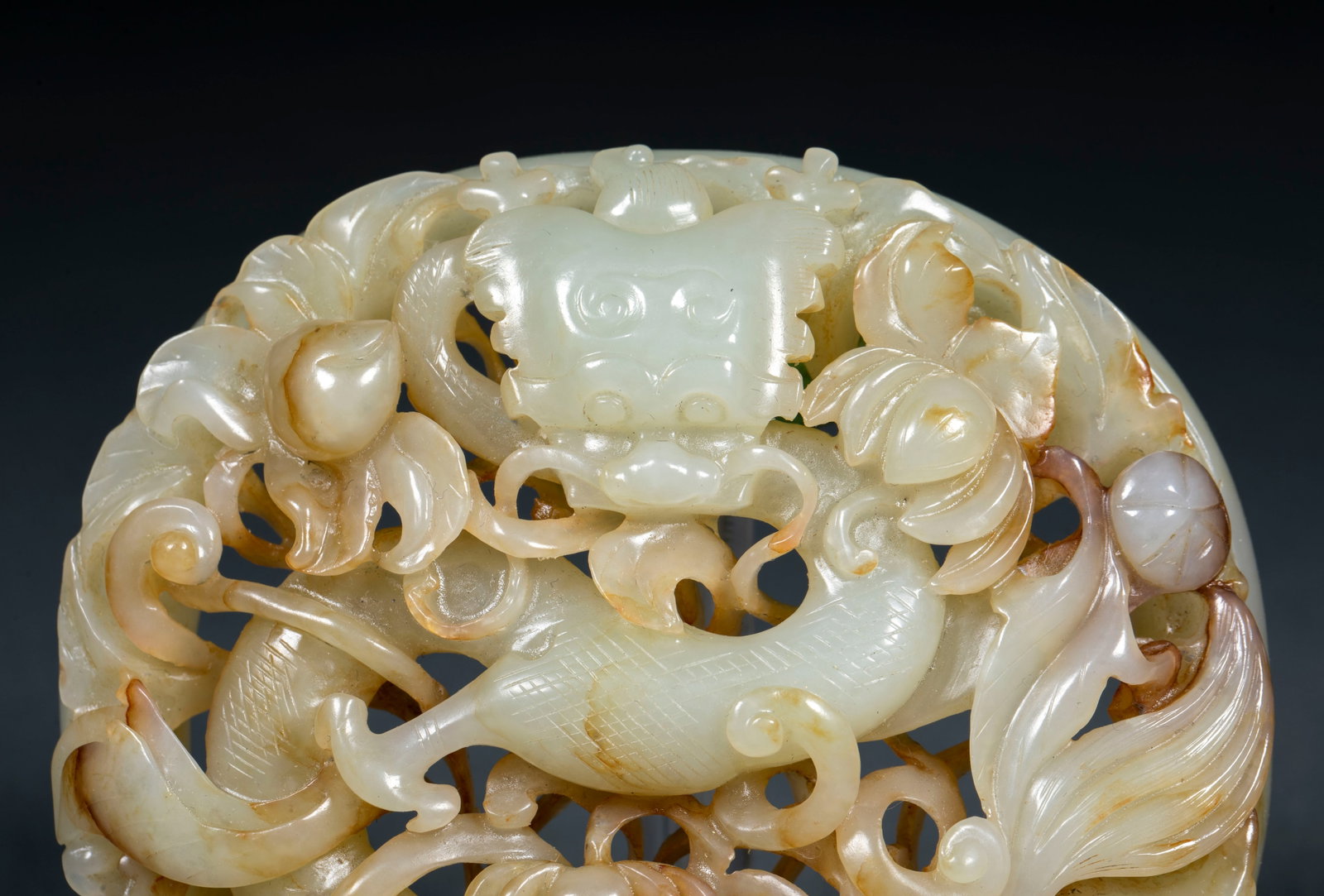 Hetian Jade Tile Plaque with Dragon Pattern - 2
