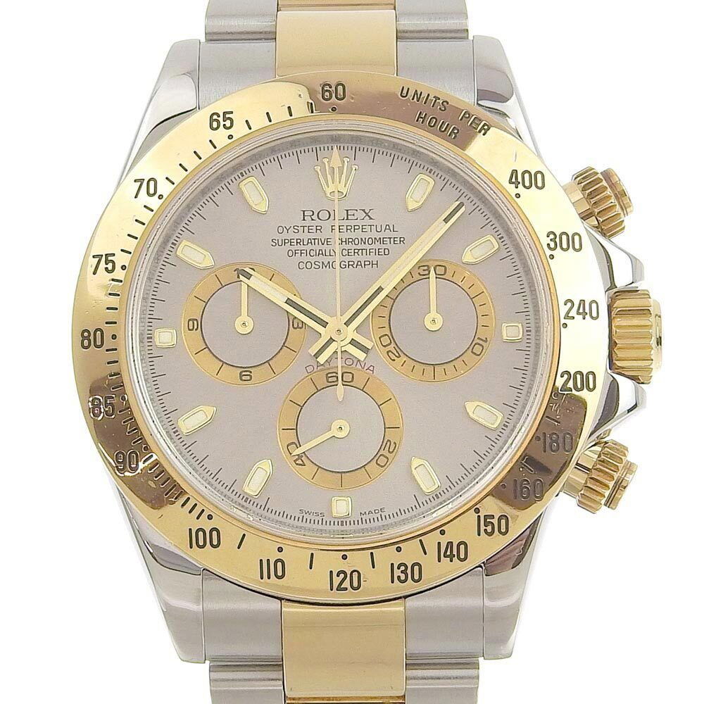 Rolex Cosmograph Daytona Chronograph Gray Dial 116523 Automatic Men's Watch: Condition:Pre-ownedBrand / manufacturer : RolexProduct name : Rolex Cosmograph Daytona Chronograph Gray Dial 116523 Automatic Men's WatchPart no : 116523Material : SS/YGProduct rank : Second-hand good