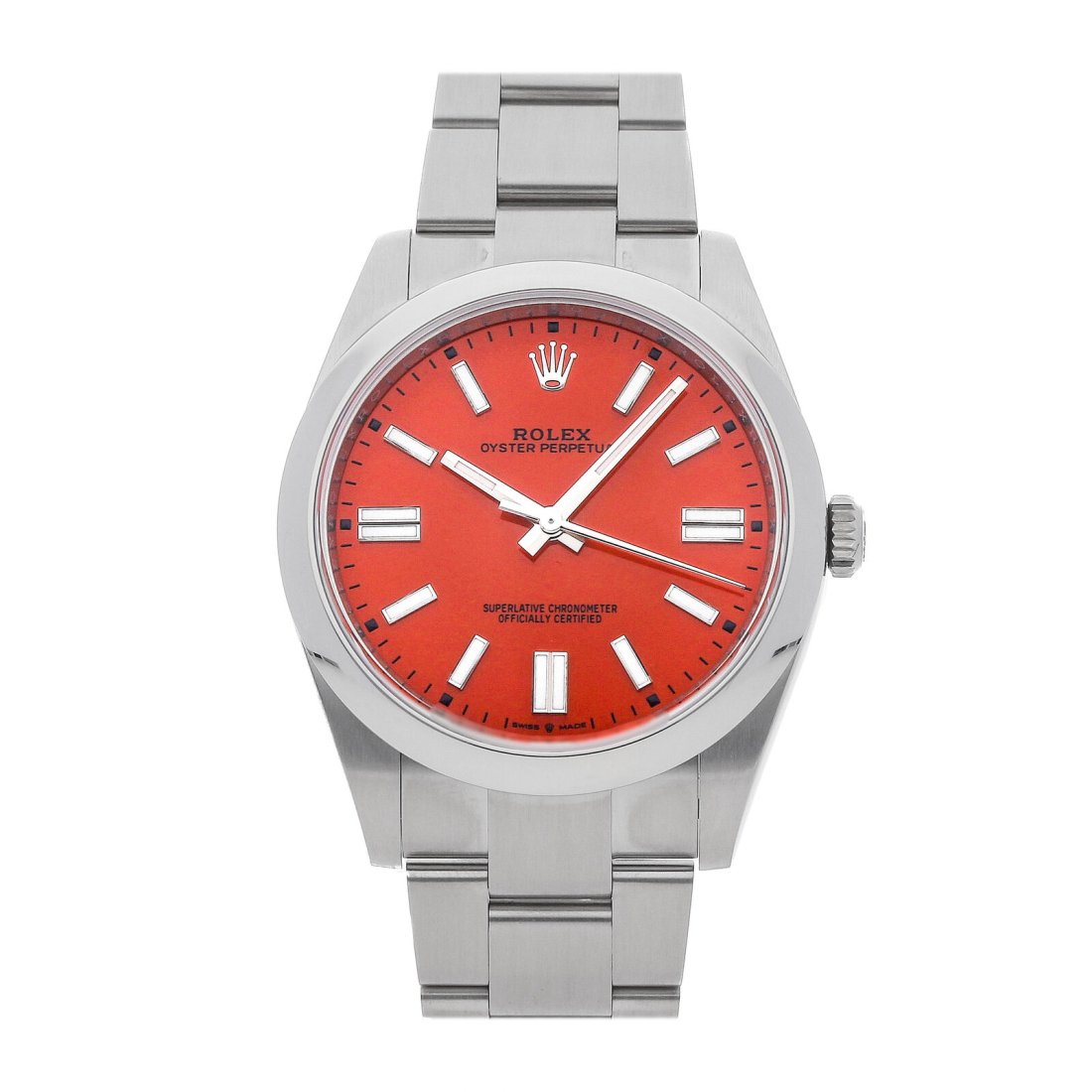 Rolex Oyster Perpetual Automatic 41mm Steel Mens Oyster Bracelet Watch 124300: Condition:Pre-ownedBrand:RolexMovement:AutomaticCase Size:41mmHour Markers:IndexWatch Shape:RoundCaseback:SolidFeatures:Time-onlyGender:MenBand Material:Stainless steelBand Color:SilverBuckle Type:Fol