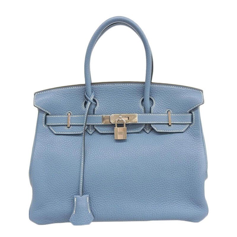 HERMES Birkin 30 Taurillon Clemence Blue Jean Silver Hardware Women's Handbag: Condition:Pre-ownedBrand / manufacturer : HERMESProduct name : HERMES Birkin 30 Taurillon Clemence Blue Jean Silver Hardware Women's HandbagMaterial : Taurillon ClemenceProduct rank : Second-hand good