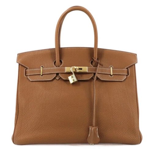 HERMES Birkin 35 Togo Brown Gold Hardware Women's Handbag: Condition:Pre-ownedBrand / manufacturer : HERMESProduct name : HERMES Birkin 35 Togo Brown Gold Hardware Women's Handbag Material : TogoProduct rank : Second-hand goodsSize : 24.0 cm Ã— 35.0 cm Ã�
