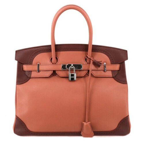 HERMES Birkin 35 Gillies Veau Swift Pink Brown Silver Hardware Women's Handbag: Condition: Pre-ownedBrand / manufacturer : HERMESProduct name : HERMES Birkin 35 Gillies Veau Swift Pink Brown Silver Hardware Women's HandbagMaterial : Veau SwiftProduct rank : Second-hand goodsSize
