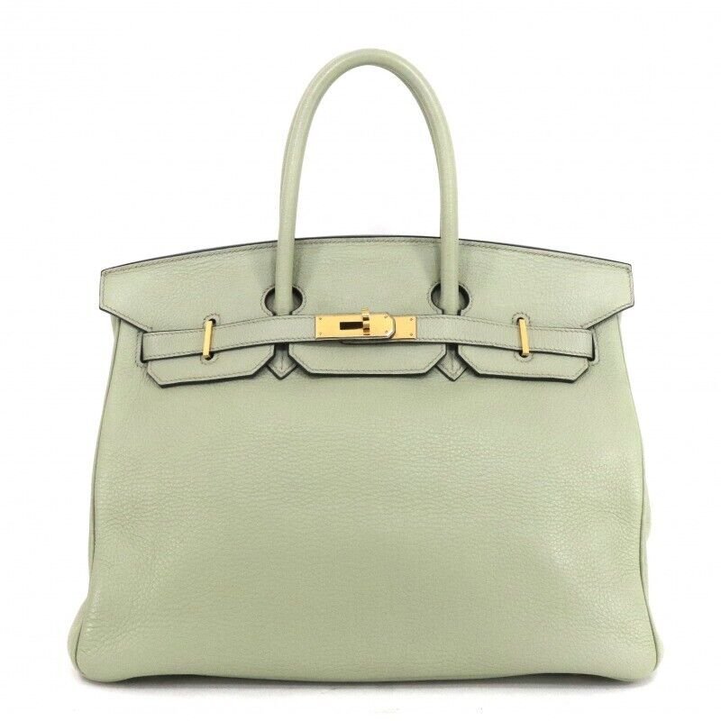 HERMES Birkin 35 Taurillon Clemence Sage Gold Metal Fittings Women's Handbag: Condition: Pre-ownedBrand / manufacturer : HERMESProduct name : HERMES Birkin 35 Taurillon Clemence Sage Gold Metal Fittings Women's HandbagMaterial : Taurillon ClemenceProduct rank : Second-hand good