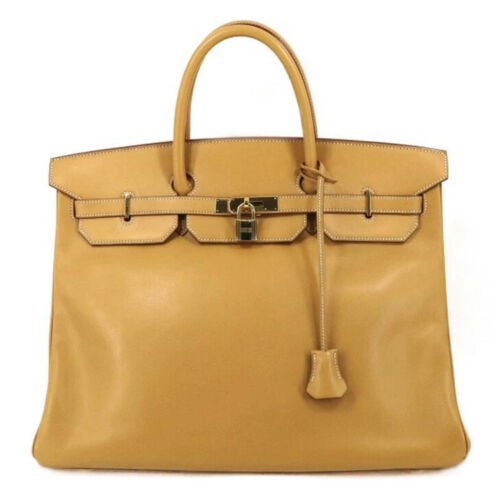 HERMES Birkin 40 Box Calf Natural Beige Gold Fittings Women's Handbag: Condition:Pre-ownedBrand / manufacturer : HERMESProduct name : HERMES Birkin 40 Box Calf Natural Beige Gold Fittings Women's HandbagMaterial : Box CalfProduct rank : Second-hand goodsSize : 30.0 cm Ã