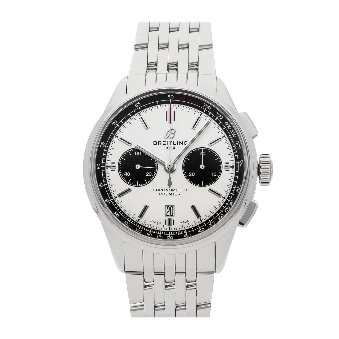 Breitling Premier B01 Chrono Auto Steel Mens Bracelet Watch Date AB0118221G1A1: Condition:Pre-ownedBrand:BreitlingMovement:AutomaticCase Size:42mmHour Markers:IndexWatch Shape:RoundCaseback:SolidFeatures:Chronograph, Date, TachymeterGender:MenBand Material:Stainless SteelBand Col