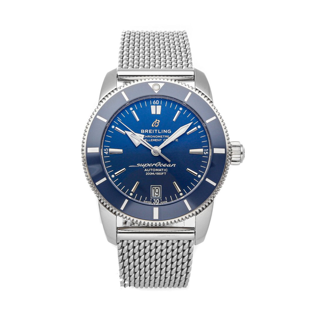 Breitling Superocean Heritage B20 Auto 42mm Steel Mens Watch Date AB2010161C1A1: Condition:Pre-ownedBrand:BreitlingMovement:AutomaticCase Size:42mmHour Markers:IndexWatch Shape:RoundCaseback:SolidFeatures:DateGender:MenBand Material:Stainless SteelBand Color:SilverBuckle Type:Fold