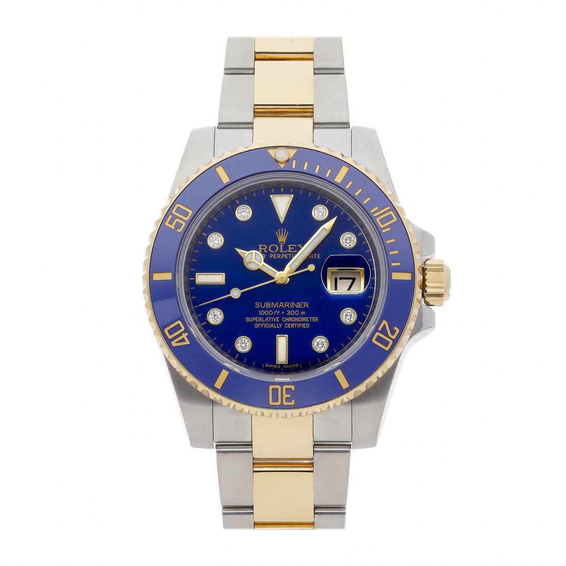 Rolex Submariner Date Automatic 40mm Steel Gold Mens Bracelet Watch 116613LB: Condition:Pre-ownedBrand:RolexMovement:AutomaticCase Size:40mmHour Markers:DotWatch Shape:RoundCaseback:SolidFeatures:DateGender:MenBand Material:Two-tone: Yellow/StainlessBand Color:Two tone: yellow/
