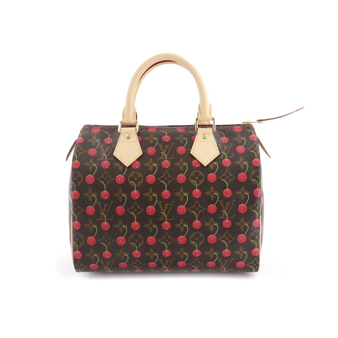 LOUIS VUITTON Monogram Cherry Speedy 25 Hand Bag Brown M95009: Condition:Pre-owned Brand:LOUIS VUITTON Style:Hand Bag Exterior Material:Monogram Cherry Canvas Exterior Color:Monogram Cherry Department:Women Size W:9.84 inch Size H:7.09 inch Size D:5.51 inch Handl