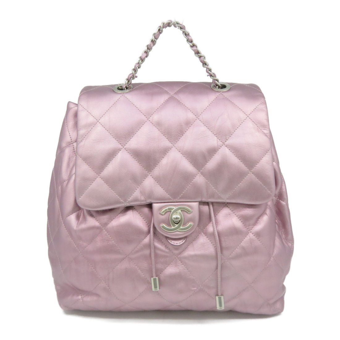 Chanel Quilted CC SHW Backpack Rucksack Calfskin Leather Pink: Condition: Pre-ownedBrand Name: CHANELItem Name: Chanel Quilted CC SHW Backpack Rucksack Calfskin Leather PinkColor: PinkMaterial: Calfskin (cowhide)Size: W:26cmH:25cm x D:10cm(W:10.2" x H:9.8" x D:3.