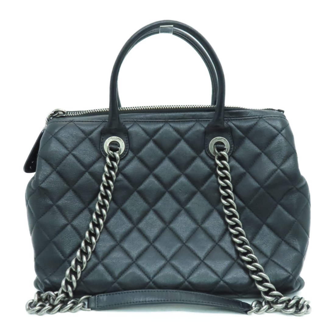 Chanel Quilted CC SHW ï¼’way Tote Bag Shoulder Bag Caviar Calfskin Leather Black: Condition: Pre-ownedBrand Name: CHANELItem Name: Chanel Quilted CC SHW ï¼’way Tote Bag Shoulder Bag Caviar Calfskin Leather BlackColor: BlackMaterial: Caviar skin (grained Calfskin)Size: W:30.5cmH
