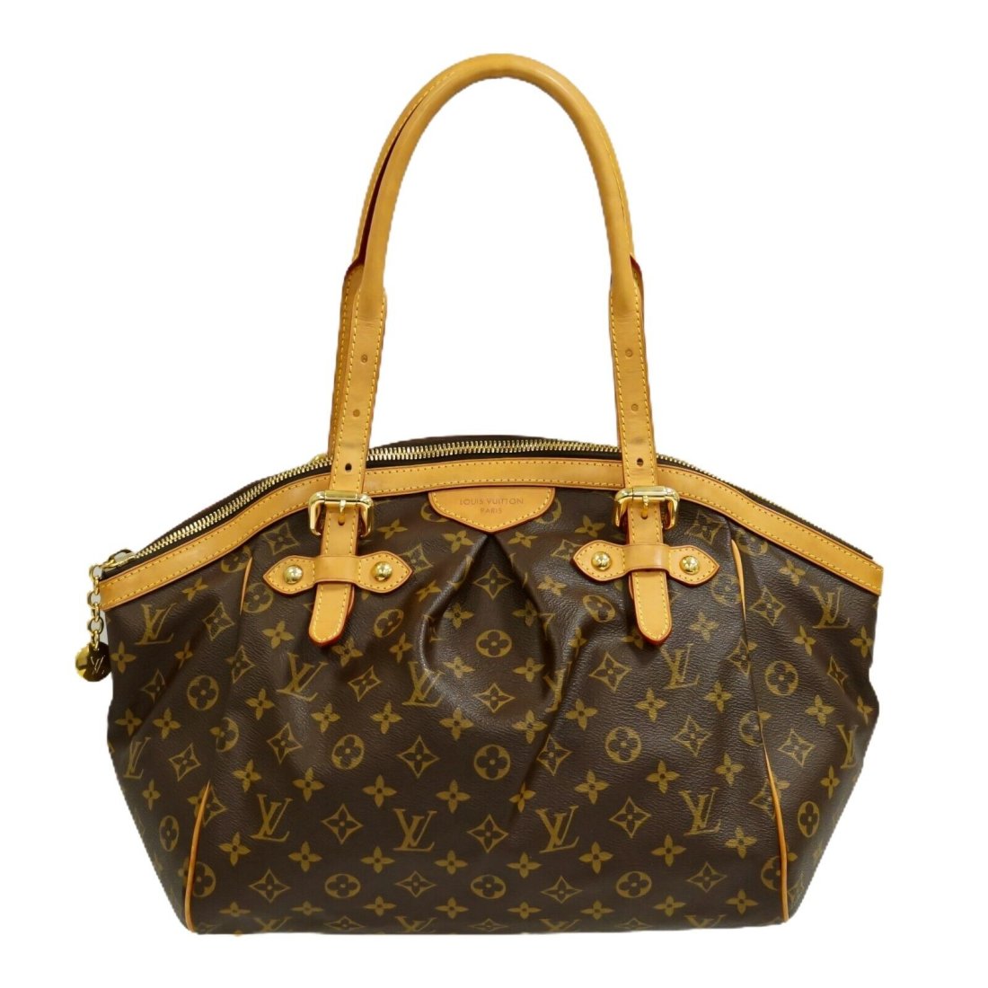 Louis Vuitton Tivoli GM M40144 Monogram Canvas Handbag Purse Brown: Condition:Pre-ownedBrand: Louis VuittonStyle Name: Tivoli GMStyle Number: M40144Color: Brown, Gold hardwareMaterial: Monogram Canvas, LeatherLining: CanvasSize in cm: W 33 x H 27 x D 19 cmSize in inch