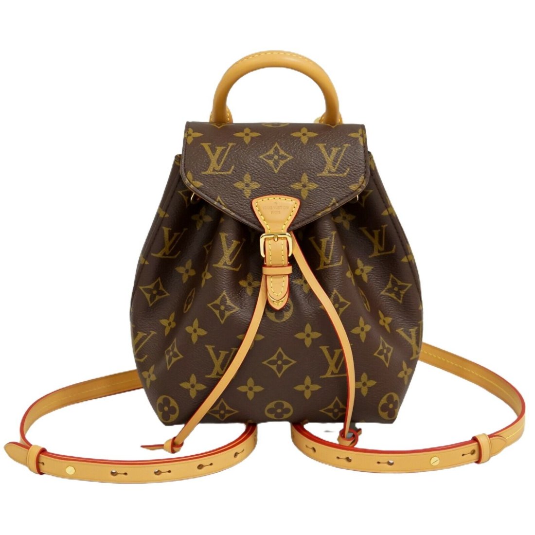 Louis Vuitton Montsouris BB M45502 Monogram Canvas Mini Backpack Brown: Condition:Pre-ownedBrand: Louis VuittonStyle Name: Montsouris BBStyle Number: M45502Color: Brown, Gold hardwareMaterial: Monogram Canvas, LeatherLining: CanvasSize in cm: W 17-25 x H 23 x D 11 cmSize 