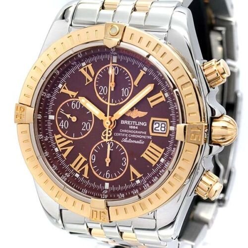 BREITLING Evolution C13356 K18 Bezel Bordeaux Dial Automatic Men's Watch: Condition: Pre-owned Brand / manufacturer : BREITLING Product name : BREITLING Evolution C13356 K18 Bezel Bordeaux Dial Automatic Men's Watch Part no : C13356 Material : SS/YG Product rank : Second-ha