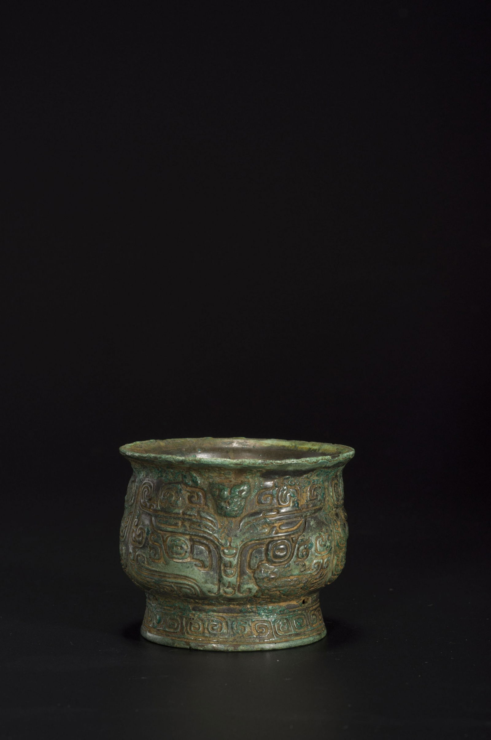 A  BRONZE BEAST MASK PATTERNED CENSER (1 of 10)