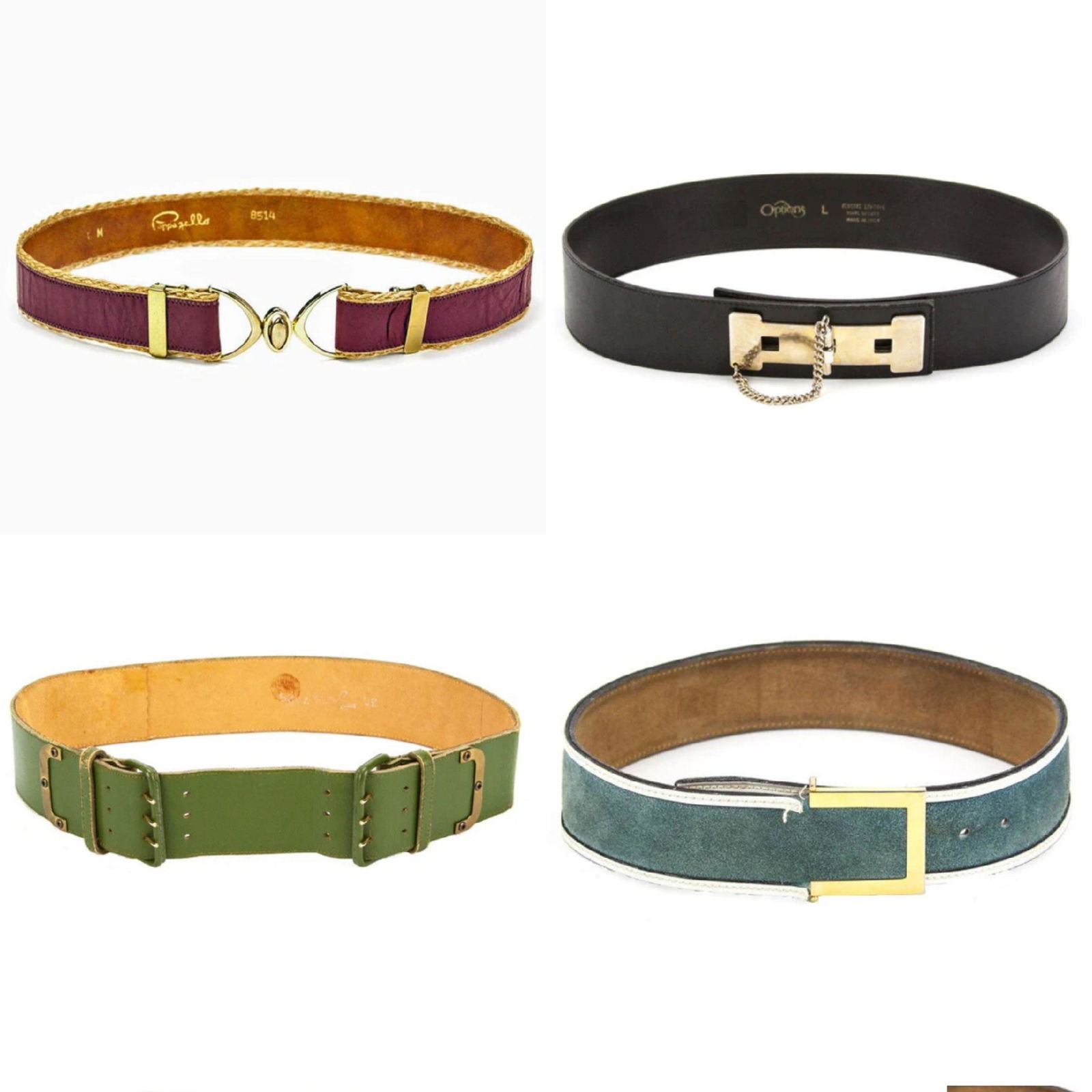 LOT: Assorted Vintage 1950s to 1980s Leather + Suede Belts (1 of 10)