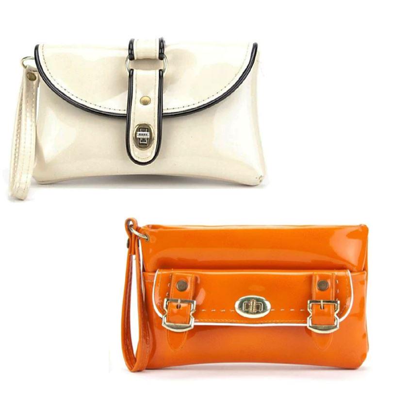 LOT:  Vintage 1960s 1970s NOS Mod Novelty Small Vinyl Clutch Bags (1 of 13)