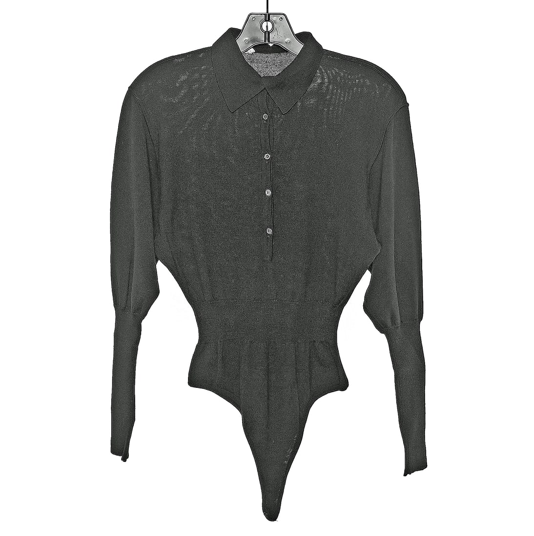 RARE Vintage 1980s Designer ALAIA PARIS Dolman Sleeve Sweater Knit Bodysuit (Reserve $100) (1 of 3)