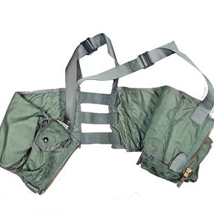 RARE Vintage 1970s-80s NOS Military Surplus Cargo Pocket Harness Vest (Reserve $50): Style #: V3PJCM73 Label: NOT AVAILABLE Manufactured: USA Fabric: Nylon Color: Olive Drab Condition: Excellent NOS Vintage (Appearing Unused) Size: Not Available but Appears to Be Adjustable