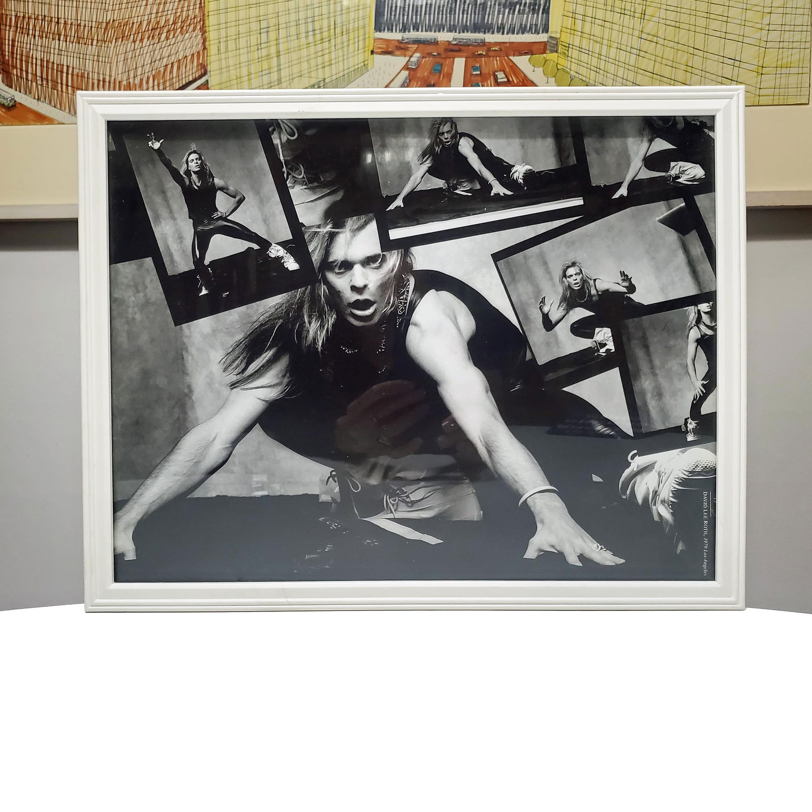 Framed Vintage 1979 'DAVID LEE ROTH' (Van Halen) 11x14 Book Photo Print (Reserve $30): Vintage Photo Print Page Rescued from Out of Print Coffee Table Book Photographer: Norman Seeff Size: 11x14 w/11 3/4 x 14 3/4 Black Frame Condition: Very Good Vintage w/One Unfinished Edge Resulting f