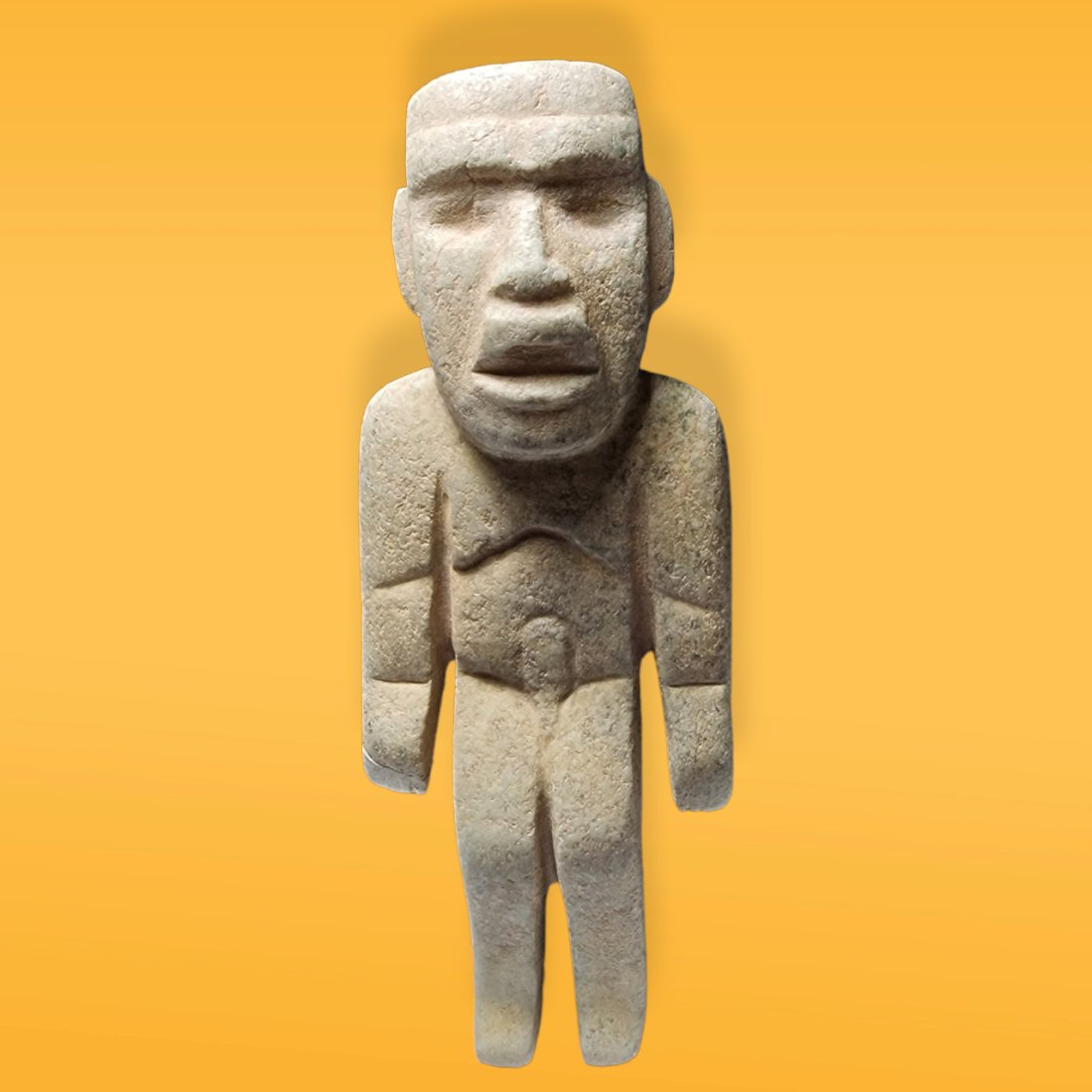 Pre-Columbian Olmec Style Green Stone Figure (1 of 2)