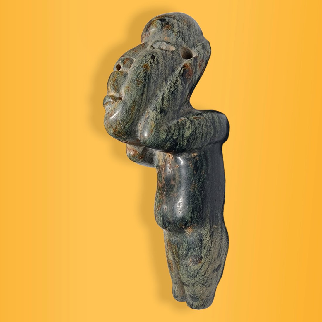 Pre-Columbian Olmec Style Serpentine Figure (1 of 4)