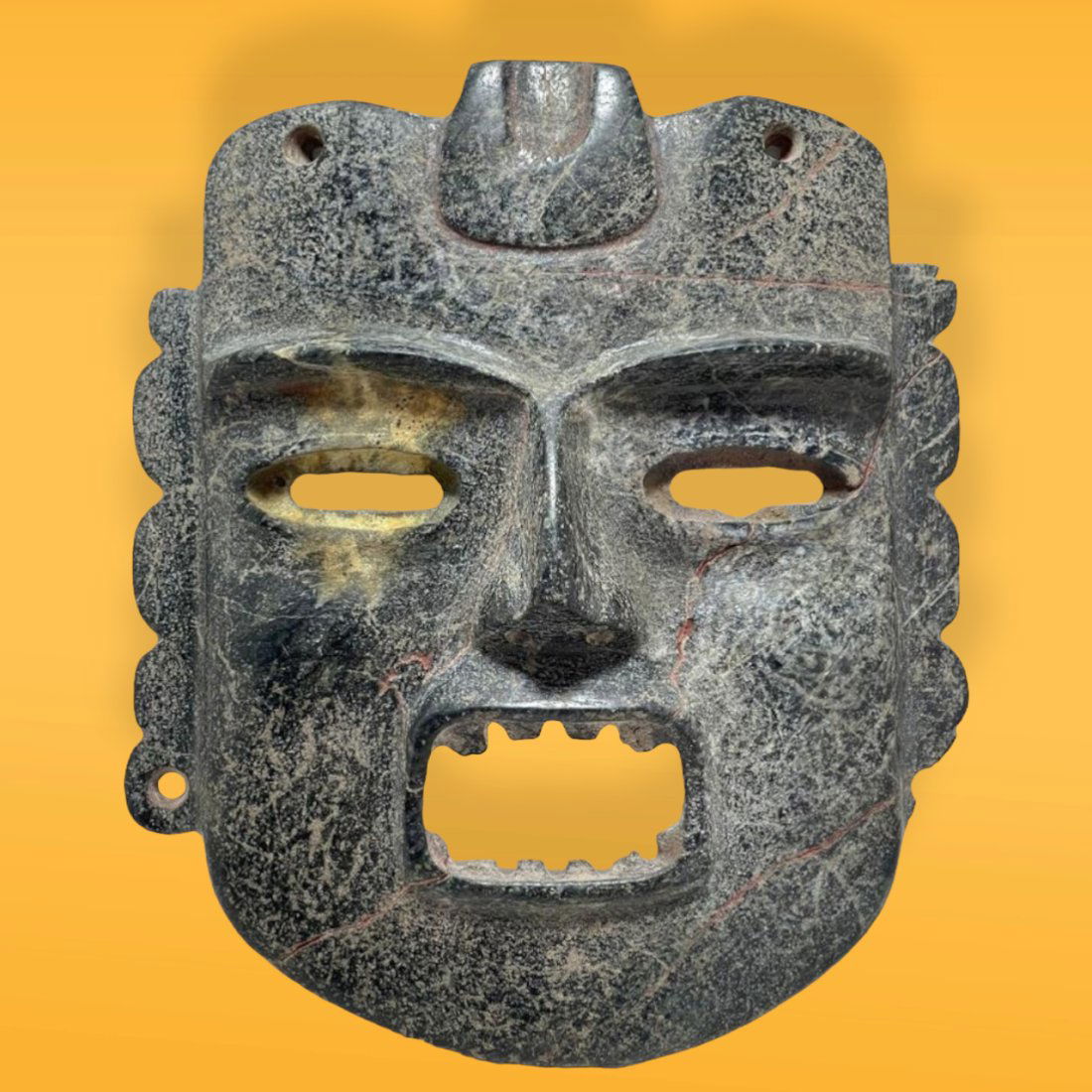 Pre-Columbian Chontal Style Stone Mask (1 of 2)